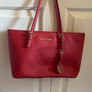 michael kors red tote